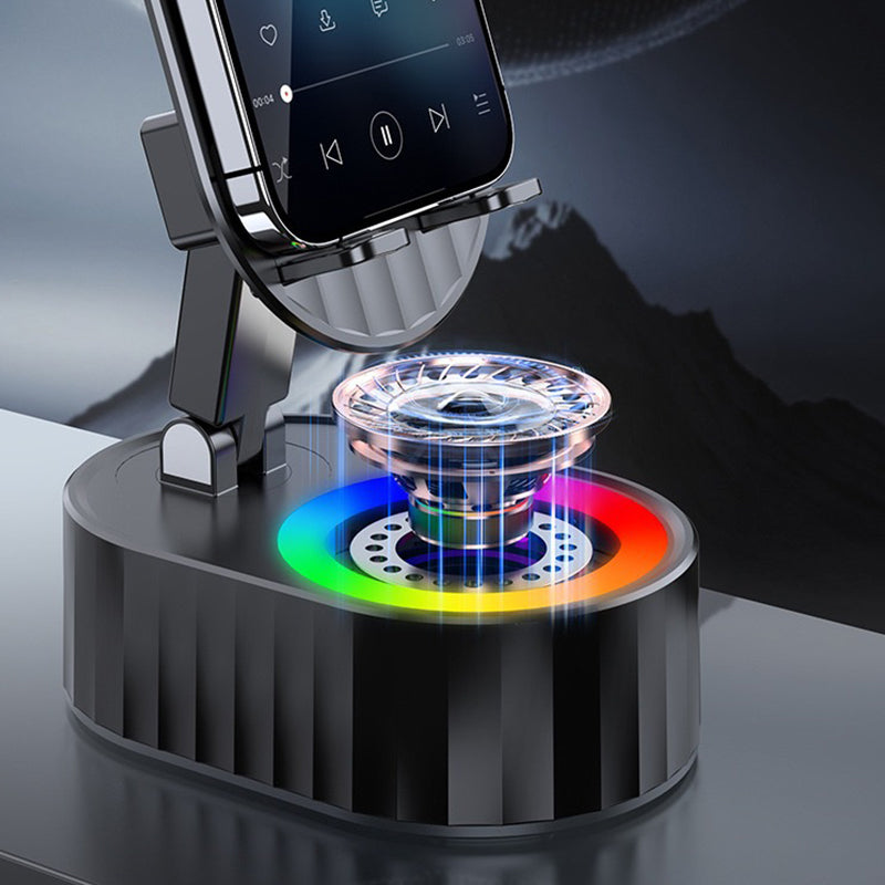 Wireless Bluetooth Speaker Phone Stand With Induction Charging