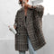 Women's Plaid Jacket Loose Fit Casual Classic Pattern Coat