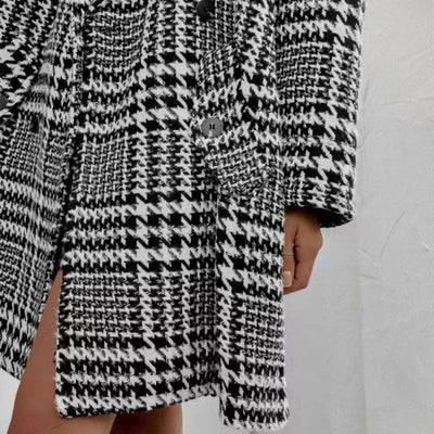 Women's Plaid Jacket Loose Fit Casual Classic Pattern Coat