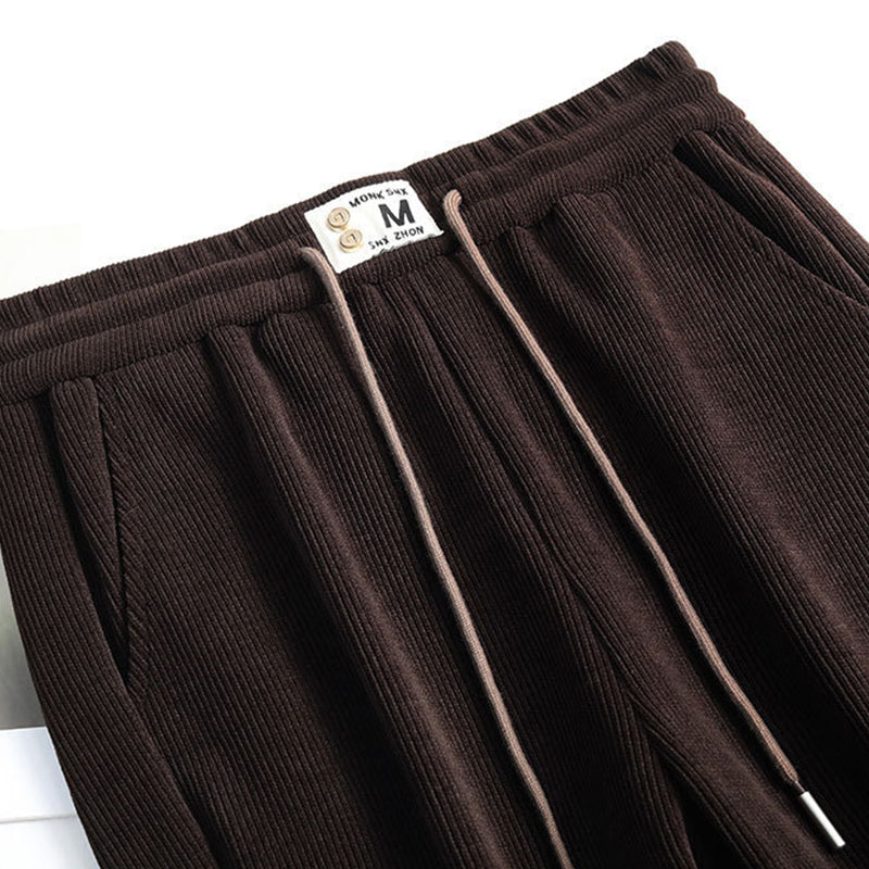 Women's High Waist Thick Pants With Drawstring Long Fit