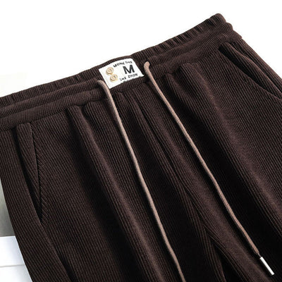 Women's High Waist Thick Pants With Drawstring Long Fit