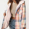 Women's Plaid Hooded Jacket Thickened Flannel Long Sleeve Coat