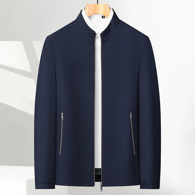 Men's Standing Collar Zipper Jacket Casual Lightweight Outerwear