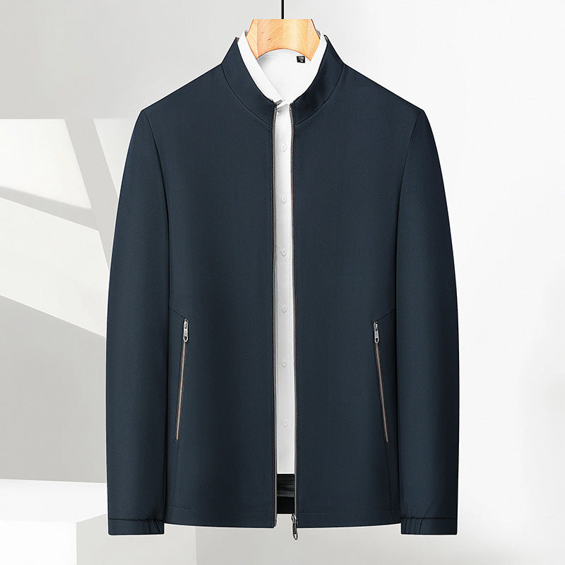 Men's Standing Collar Zipper Jacket Casual Lightweight Outerwear