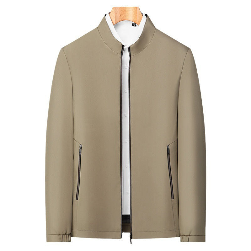 Men's Standing Collar Zipper Jacket Casual Lightweight Outerwear