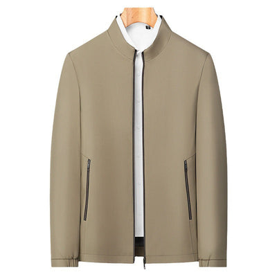 Men's Standing Collar Zipper Jacket Casual Lightweight Outerwear