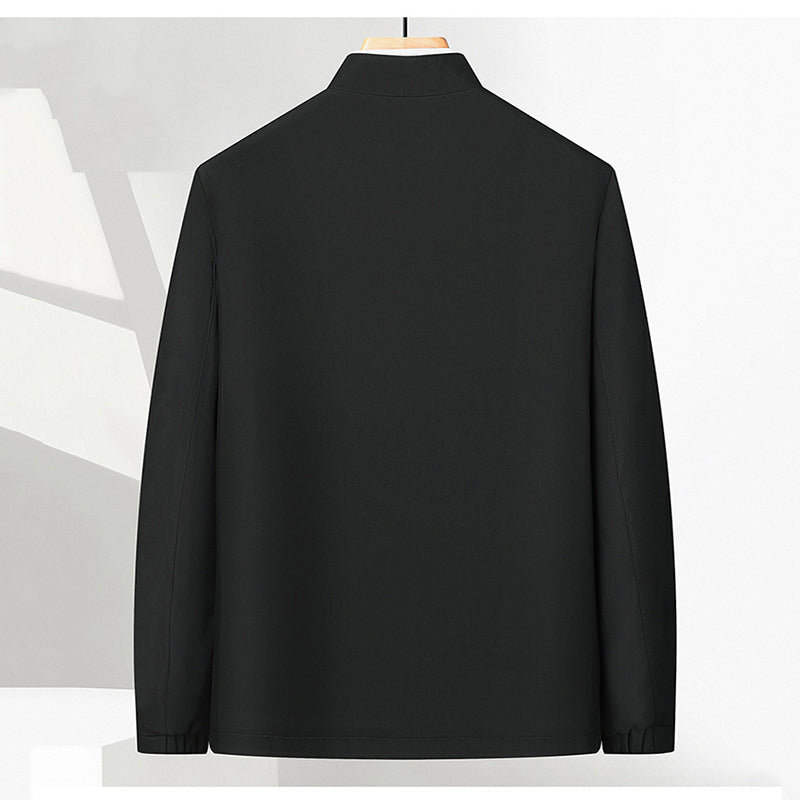 Men's Standing Collar Zipper Jacket Casual Lightweight Outerwear