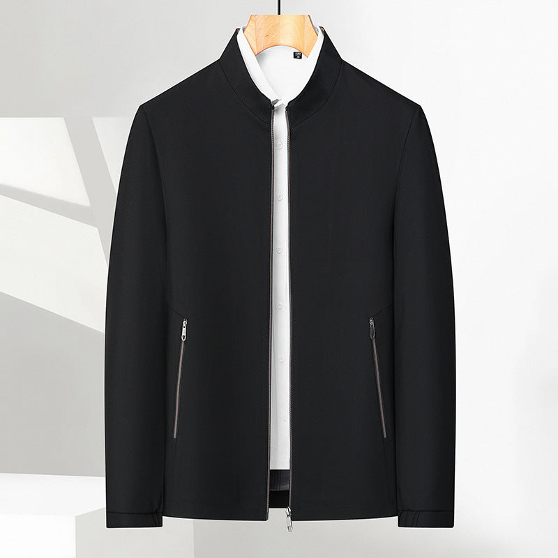 Men's Standing Collar Zipper Jacket Casual Lightweight Outerwear