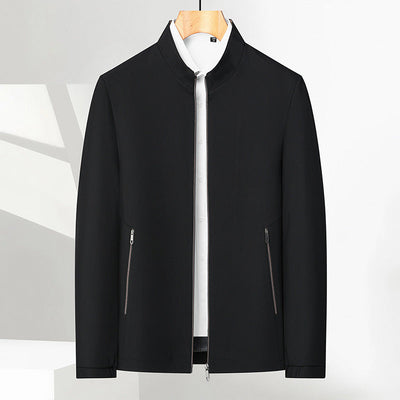 Men's Standing Collar Zipper Jacket Casual Lightweight Outerwear