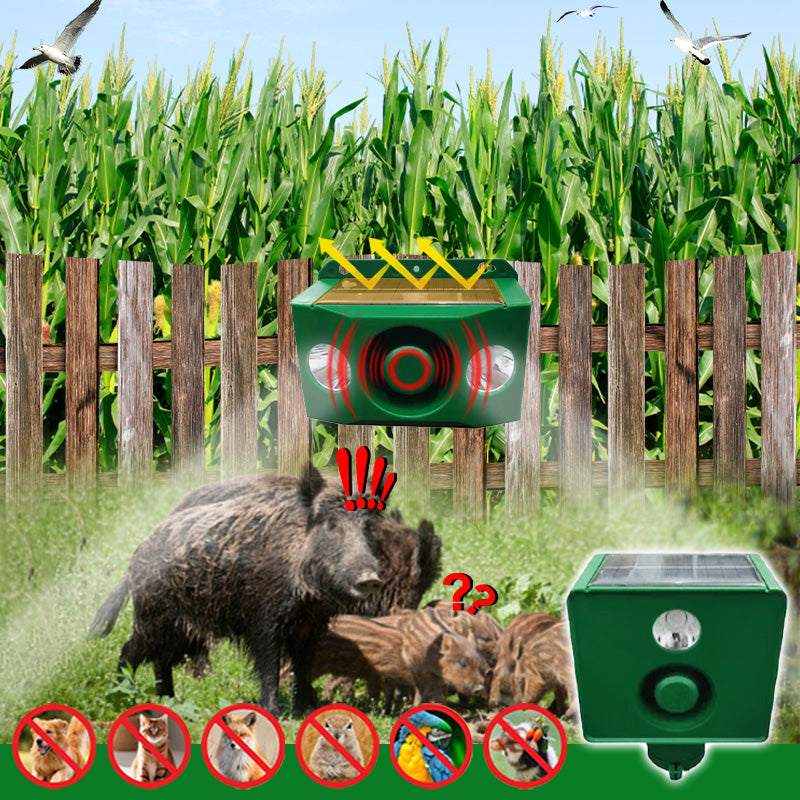 Beast Repellent Solar Warning Lights With Loud Sound Alarm