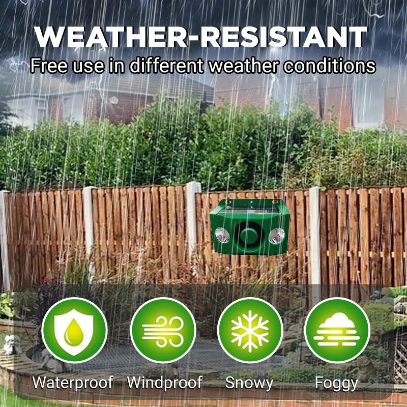 Beast Repellent Solar Warning Lights With Loud Sound Alarm
