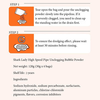 Powerful Multi Use Drain Cleaner Powder For Clogged Drains