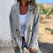 Women's Faux Tweed Coat Casual Long Sleeve Lapel Jacket