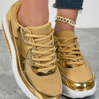 Women’s Platform Sneakers Casual Sparkling Trendy Comfortable Shoes