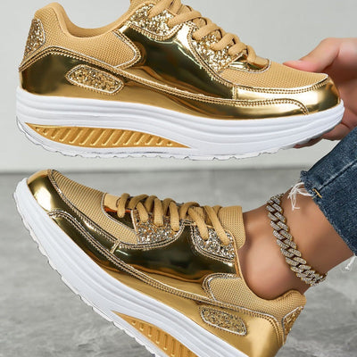 Women’s Platform Sneakers Casual Sparkling Trendy Comfortable Shoes