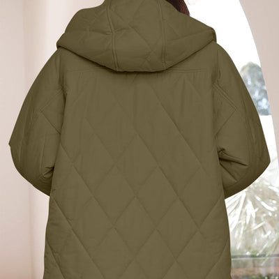 Women's Lightweight Hooded Quilted Jacket Trendy Winter Outerwear