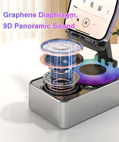 Bluetooth Audio Power Bank Holder Portable Wireless Speaker Charger