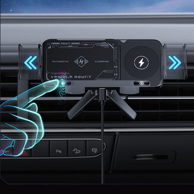 Wireless Car Phone Holder Adjustable Mobile Phone Pad Stand