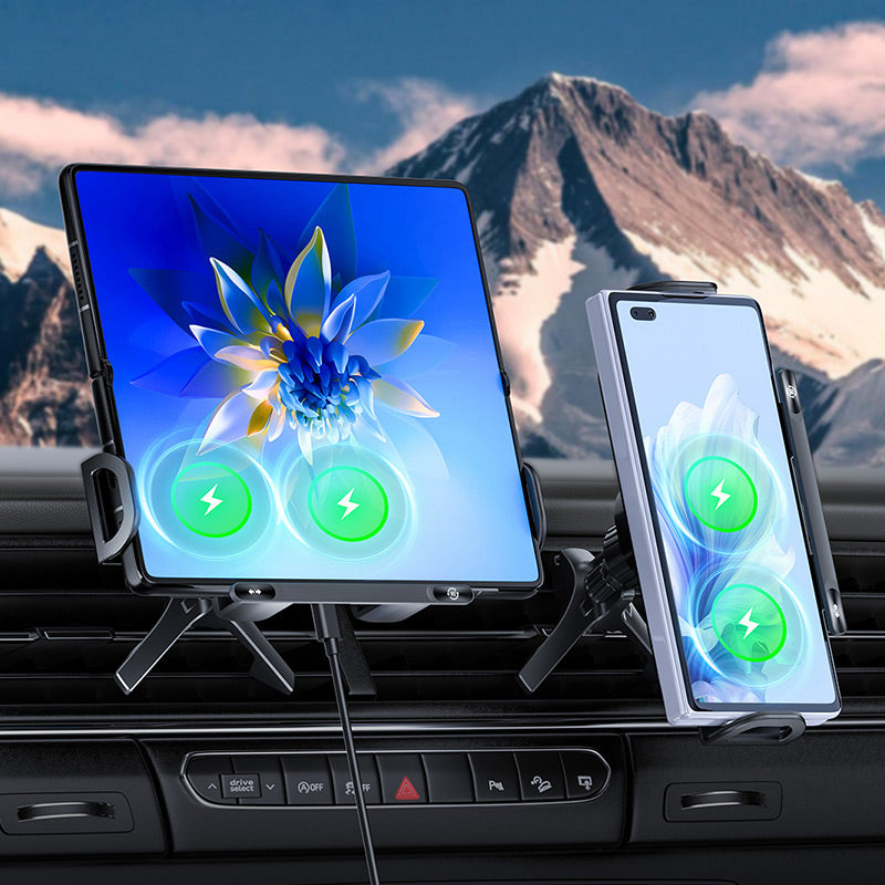 Wireless Car Phone Holder Adjustable Mobile Phone Pad Stand