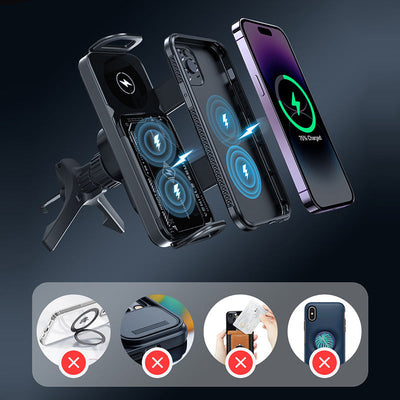 Wireless Car Phone Holder Adjustable Mobile Phone Pad Stand