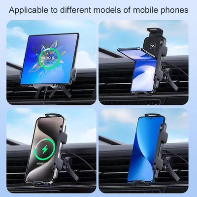 Wireless Car Phone Holder Adjustable Mobile Phone Pad Stand
