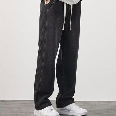 Men's Loose Straight Jeans Comfortable Durable Casual Denim Pants