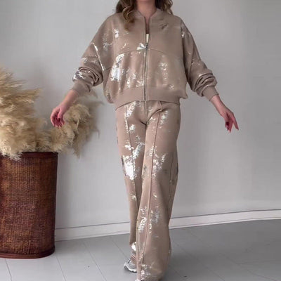 Casual Sweatshirt Set Two-Piece Comfortable Stylish Outfit