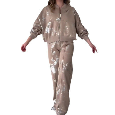 Casual Sweatshirt Set Two-Piece Comfortable Stylish Outfit
