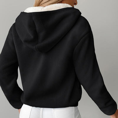 Women's Lined Zip-Up Hoodie Cozy Warm Lightweight Sweatshirt