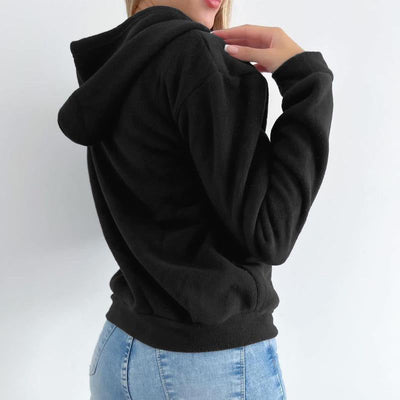 Women's Lined Zip-Up Hoodie Cozy Warm Lightweight Sweatshirt