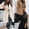 Women's Tie Waist Hooded Long Coat Stylish Casual Outerwear