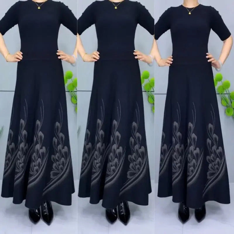 High-Waist A-Line Skirt Faux Wool Elegant Women’s Fashion