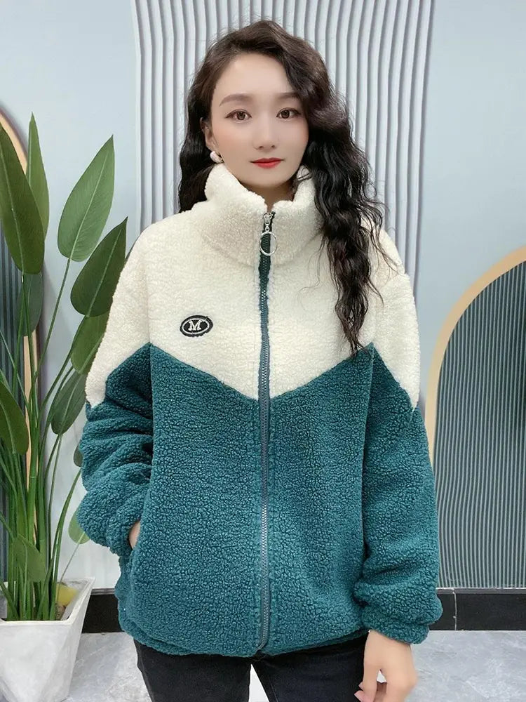 Winter Fleece Jacket Warm Soft Cozy Outdoor Casual Wear