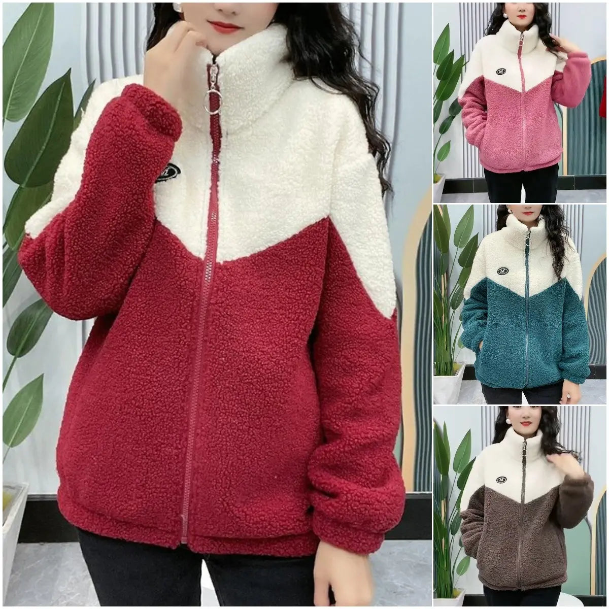 Winter Fleece Jacket Warm Soft Cozy Outdoor Casual Wear