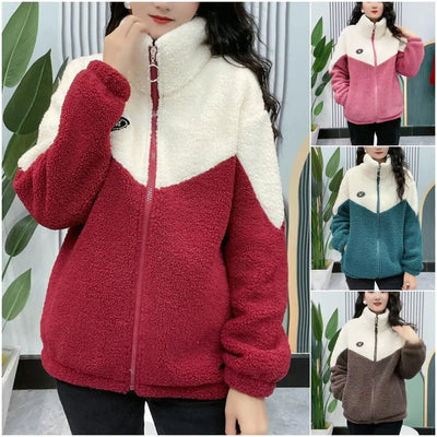 Winter Fleece Jacket Warm Soft Cozy Outdoor Casual Wear