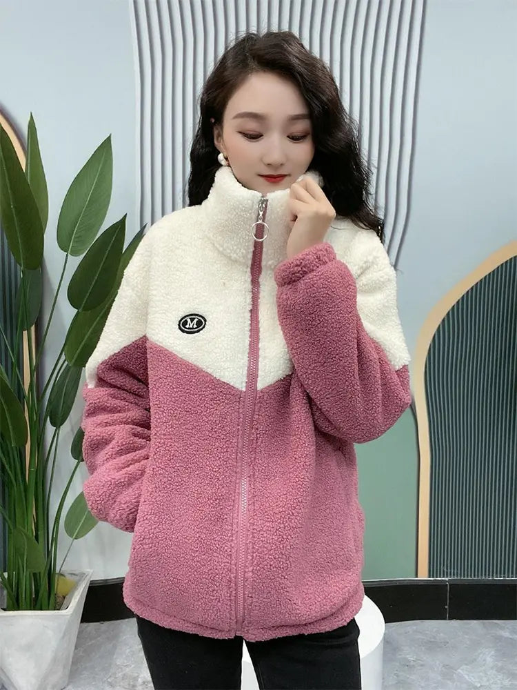 Winter Fleece Jacket Warm Soft Cozy Outdoor Casual Wear