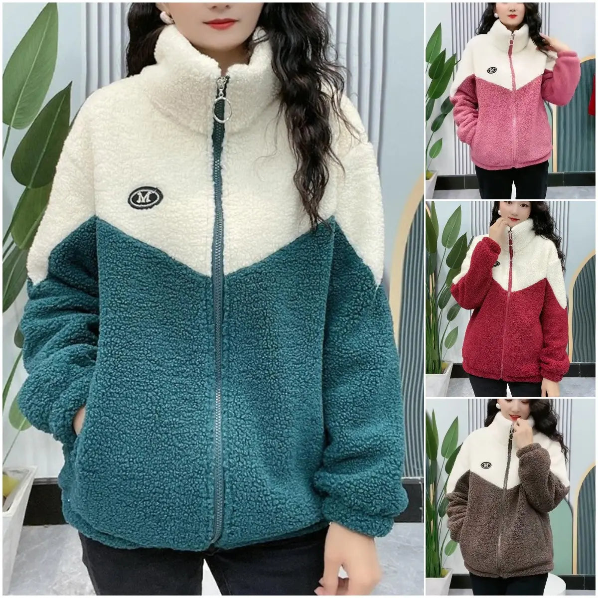 Winter Fleece Jacket Warm Soft Cozy Outdoor Casual Wear