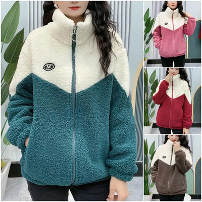 Winter Fleece Jacket Warm Soft Cozy Outdoor Casual Wear