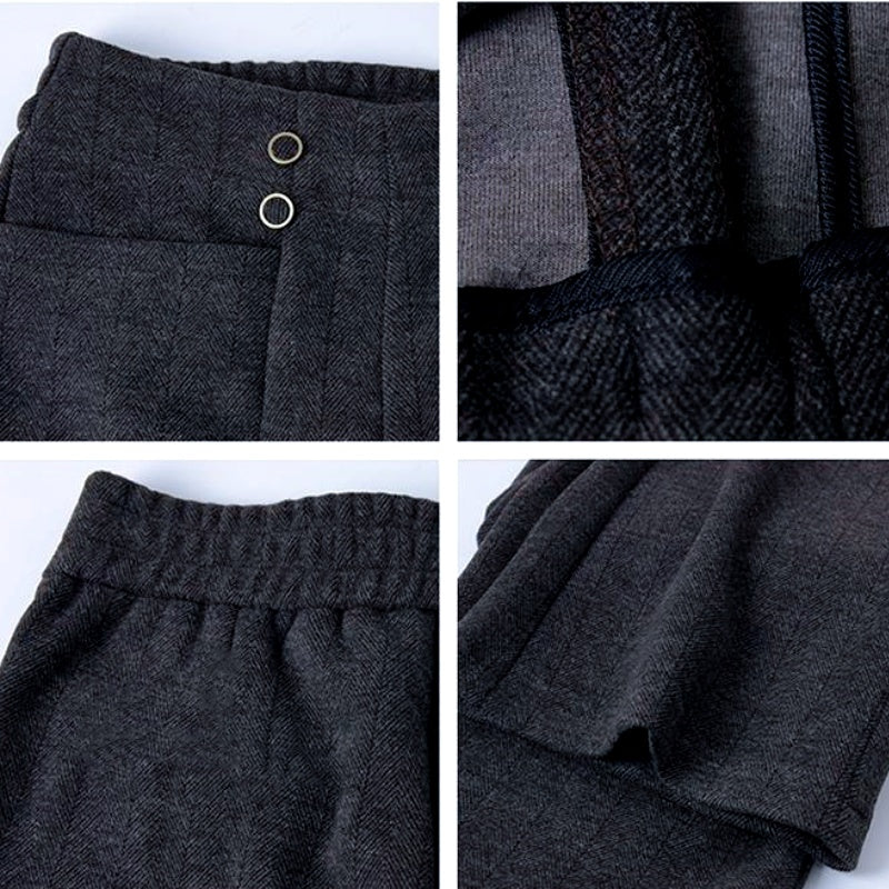 Women's Thickened Casual Pants Slightly Flared Straight Fit
