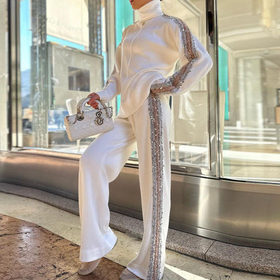 Fashion Sequin Suit Elegant Party Outfit For Women