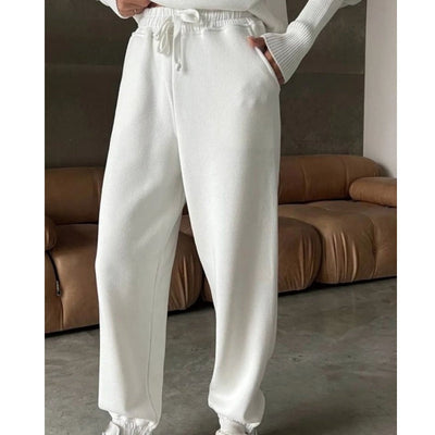 Women's Casual Sporty 2-Piece Set Half-Zipper Lapel Top Joggers