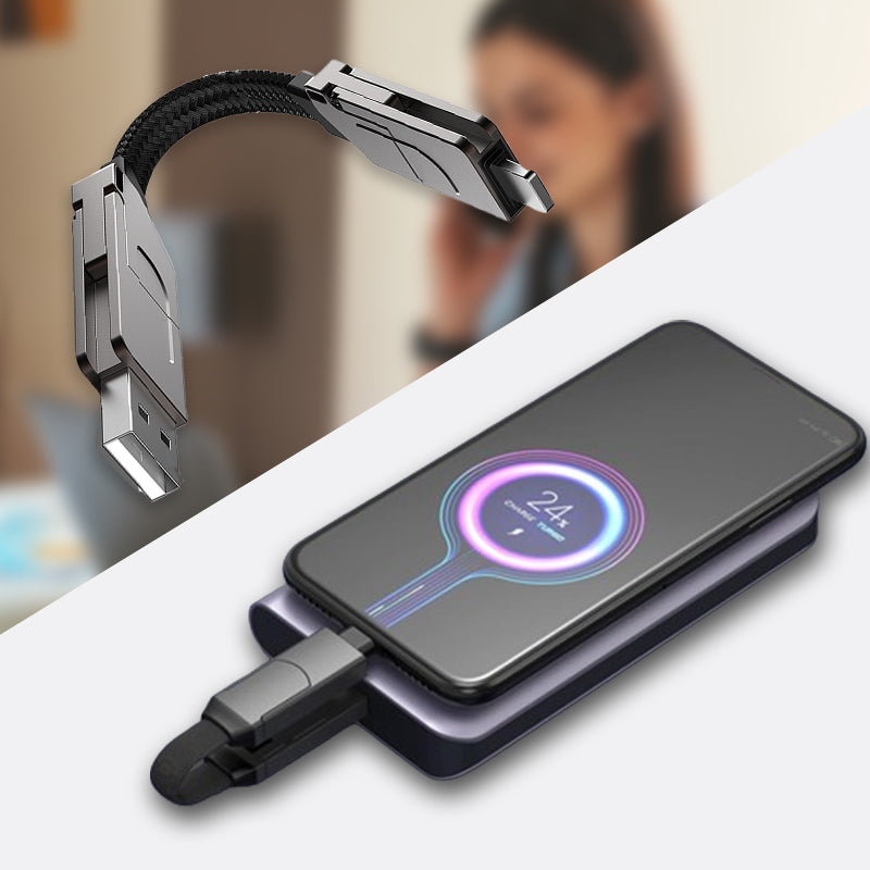 All-in-1 Portable Keychain Charging Cable 60W Fast Charge