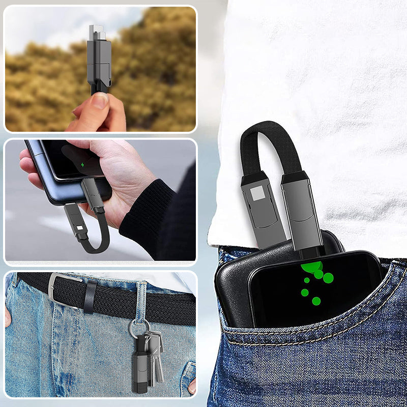 All-in-1 Portable Keychain Charging Cable 60W Fast Charge