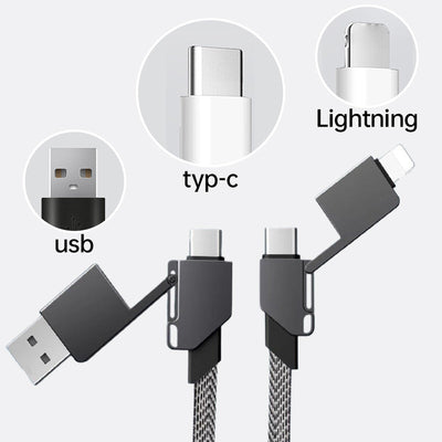 All-in-1 Portable Keychain Charging Cable 60W Fast Charge