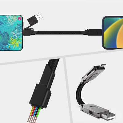 All-in-1 Portable Keychain Charging Cable 60W Fast Charge
