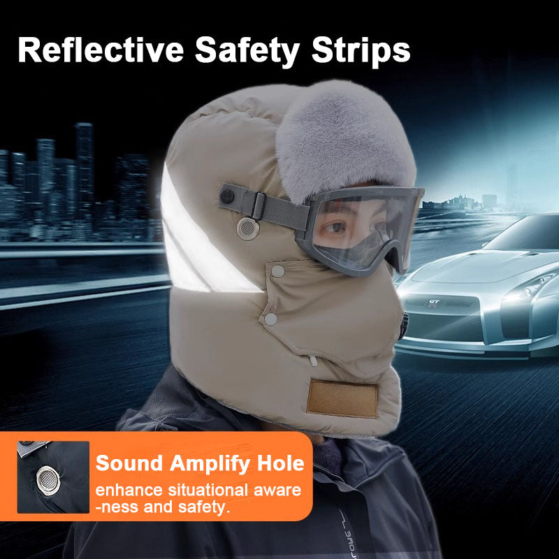 Reflective Safety Trapper Hat Warm Insulated Winter Headwear