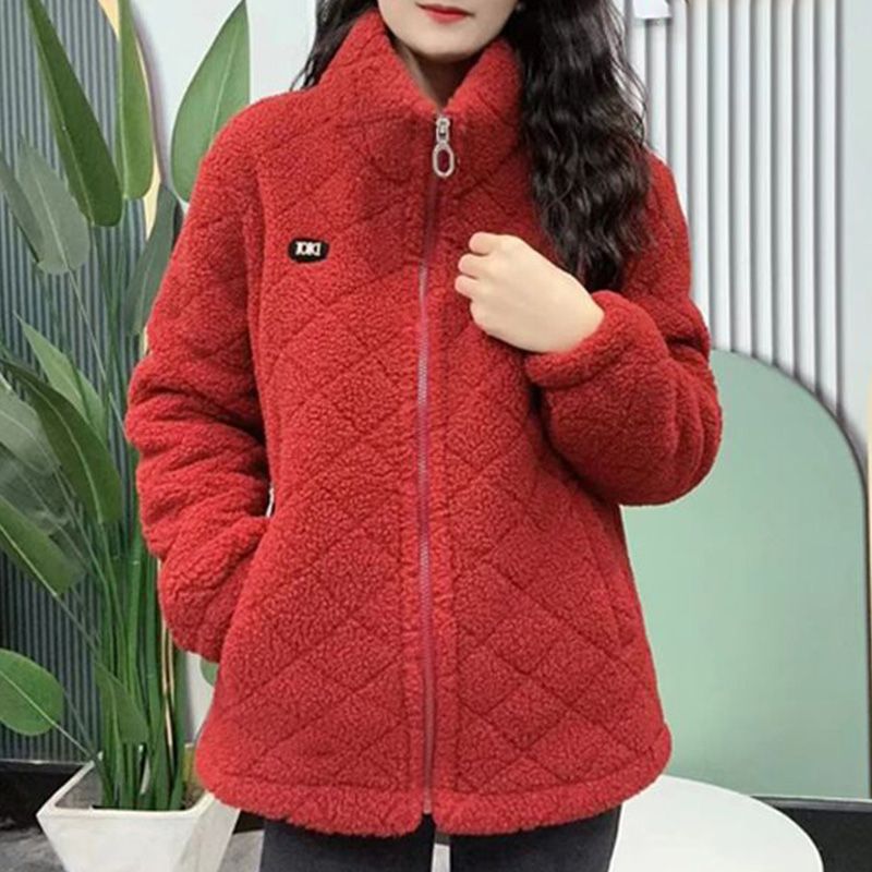 Women’s Faux Cashmere Thermal Coat Thick Warm Winter Jacket