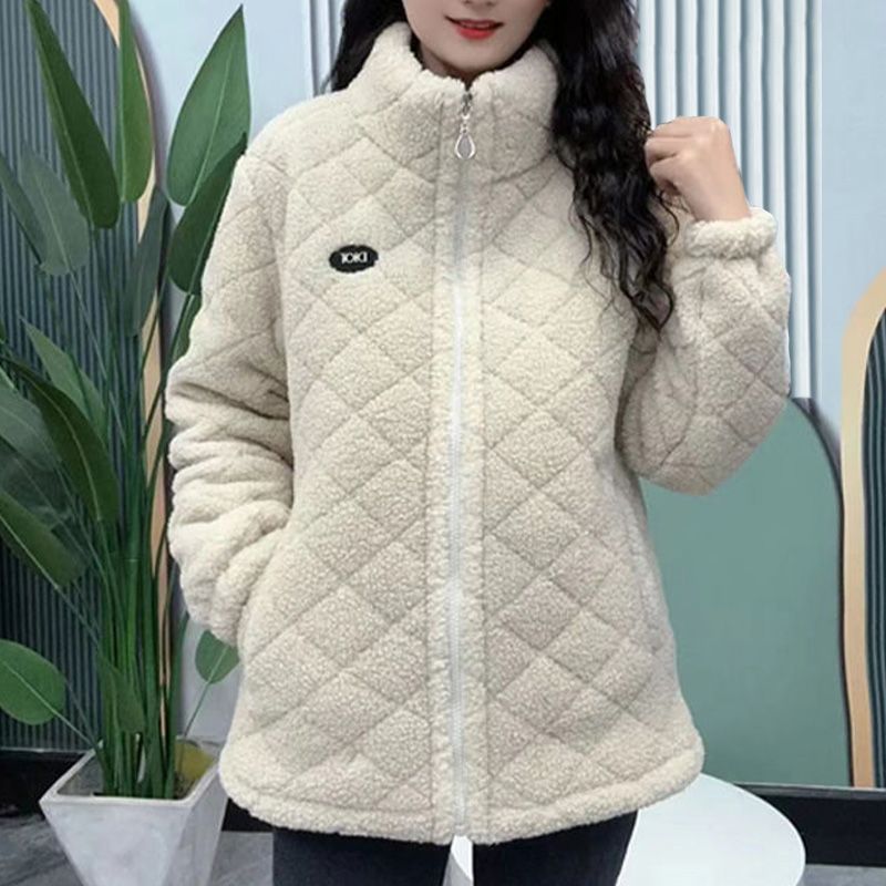Women’s Faux Cashmere Thermal Coat Thick Warm Winter Jacket