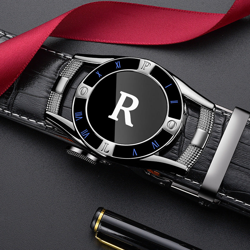 Wear-Resistant Vintage Automatic Slide Buckle Belt For Men
