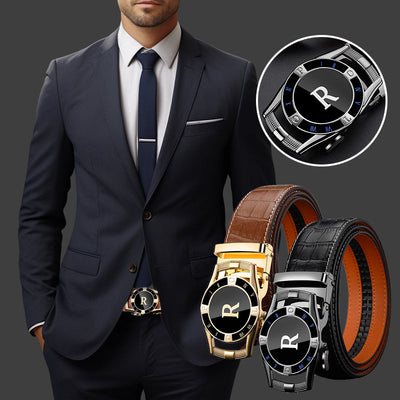 Wear-Resistant Vintage Automatic Slide Buckle Belt For Men